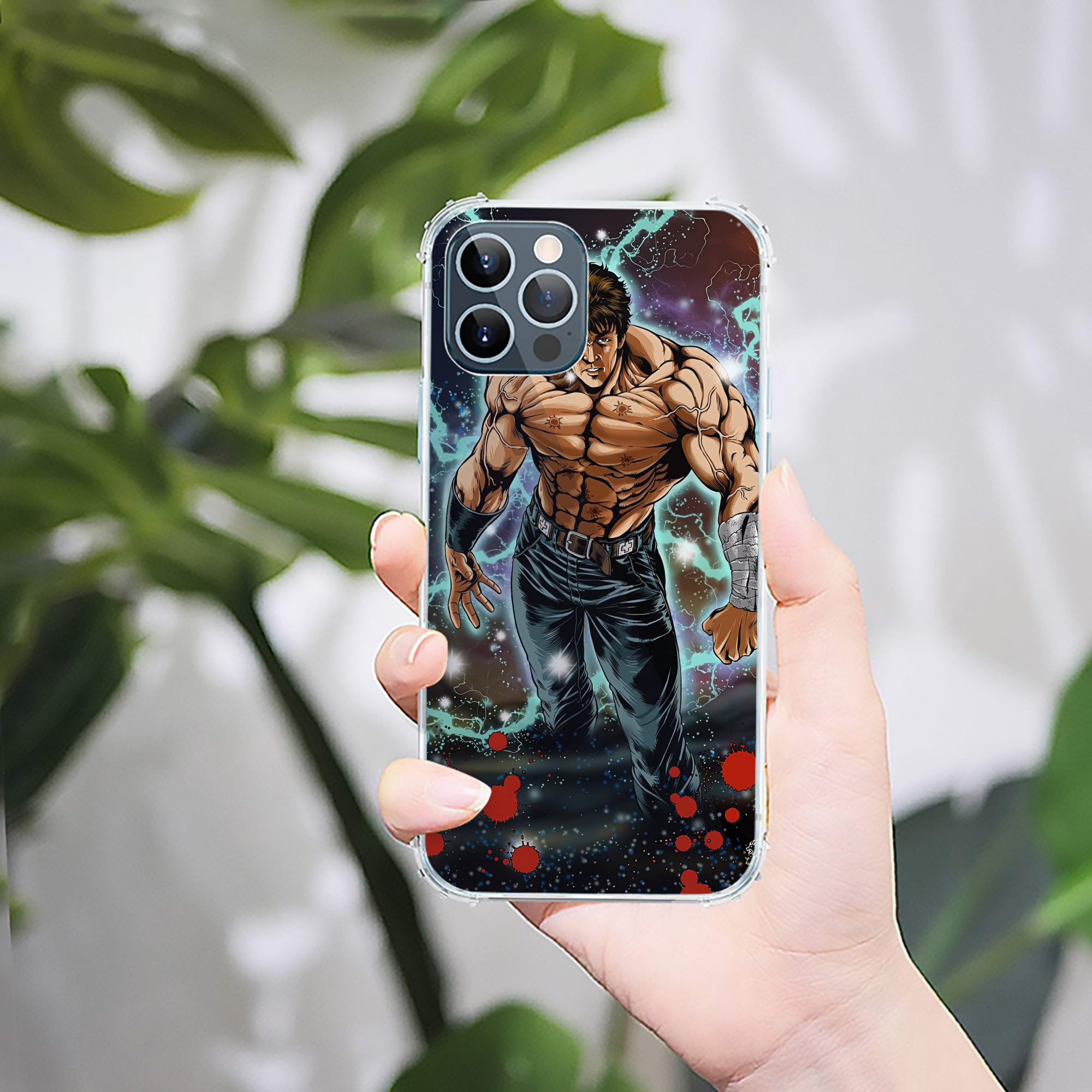 （画像用） 北斗の拳 Fist of the North Star 【iPhone 12シリーズ対応】透明スマホケース（クリアソフトケース）